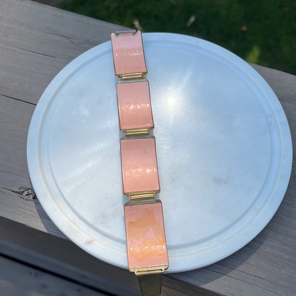 SIGNED ALBERT GUSTAV BUNGE ENAMEL CLOISONNÉ CUFF BRACELET - Picture 8 of 10